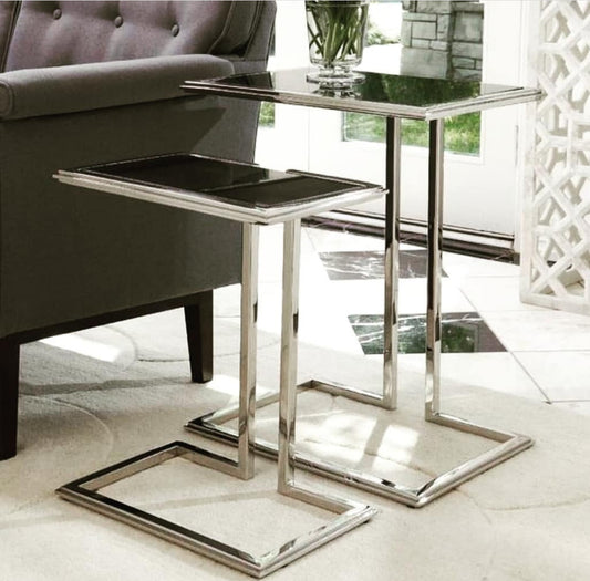 Krom 2'li C Zigon Sehpa